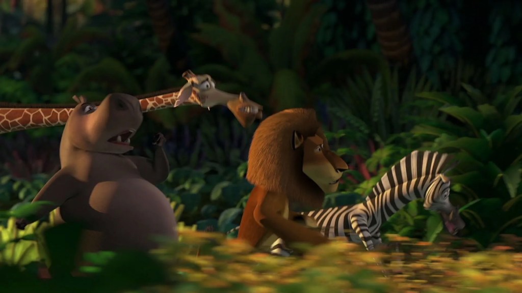 Protagonisti in una scena di Madagascar