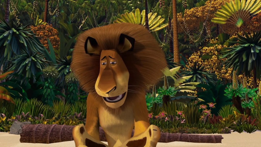Alex in una scena di Madagascar