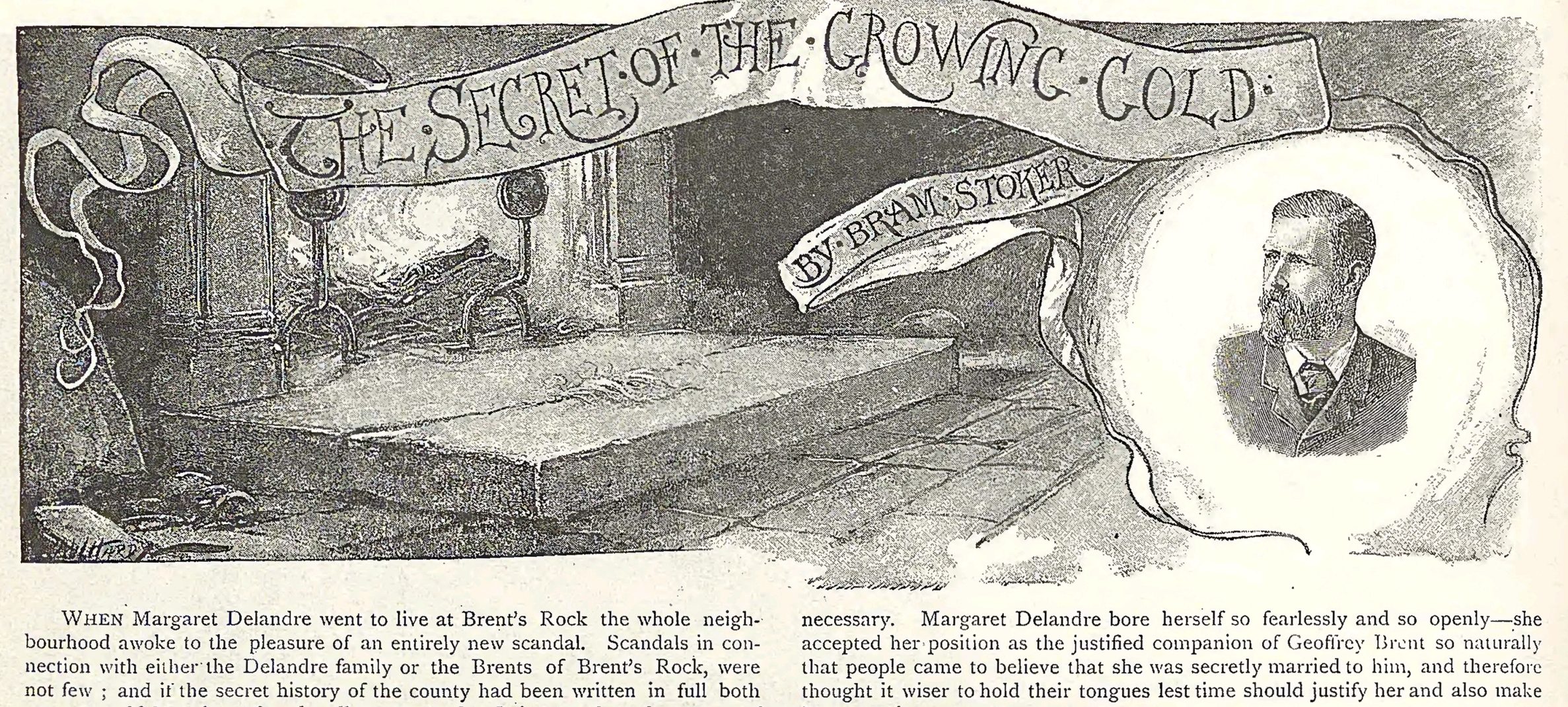 Illustrazione iniziale The Secret of the Growing Gold di Bram Stoker
